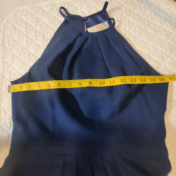 Weddington Way Navy Blue Halter Maxi Dress Size 4 - Picture 9 of 11